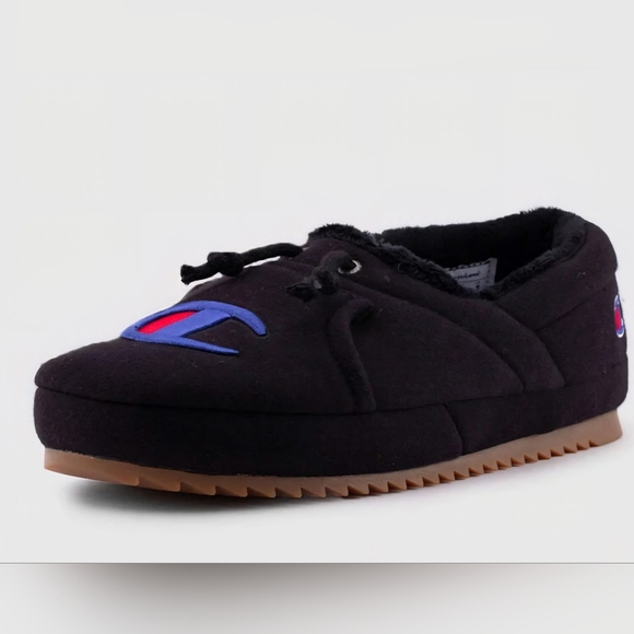 BNWT Champion Kid 5 Embroidered Logo Oxford Black University 2 Slippers Loafers - Picture 4 of 12